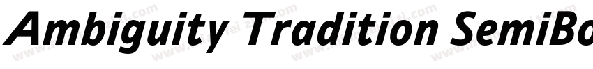 Ambiguity Tradition SemiBold字体转换